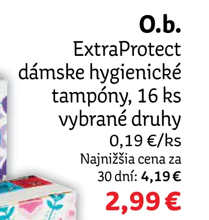 O.b. ExtraProtect Dámske hygienické tampóny
