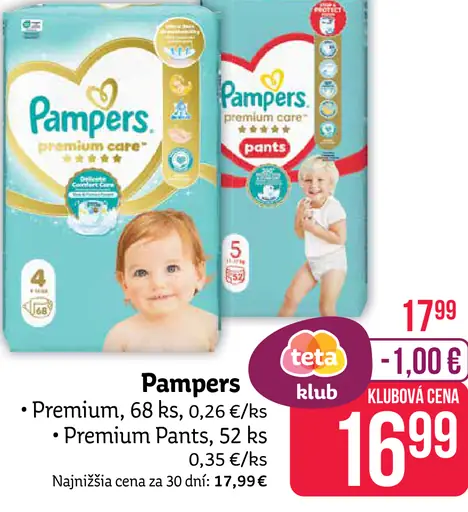 Pampers Premium plienky