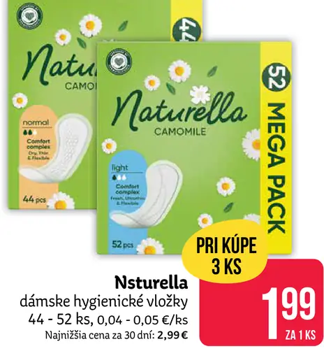 Naturella Camomile dámske hygienické vložky