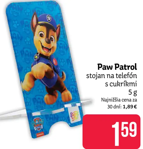 Paw Patrol stojan na telefón s cukríkmi