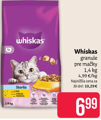 Whiskas granuly pre mačky