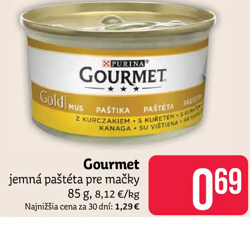 Gourmet jemná paštéta pre mačky
