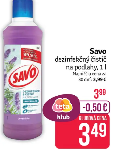Savo dezinfekčný čistiaci na podlahy