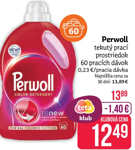 Perwoll tekutý prací prostriedok