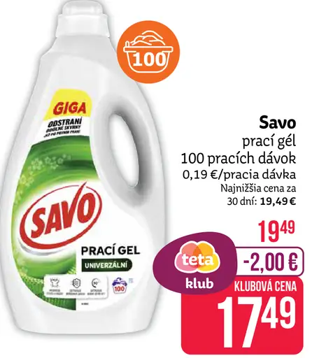 Savo prací gel