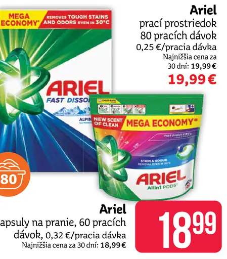 Ariel prací prostriedok