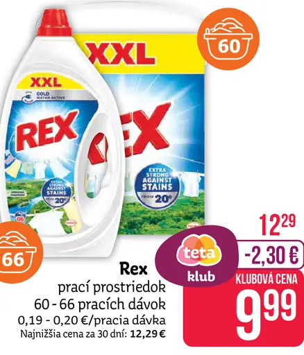 Rex prací prostriedok