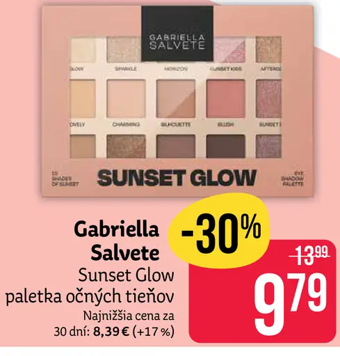 Gabriella Salvete Sunset Glow očných tieňov
