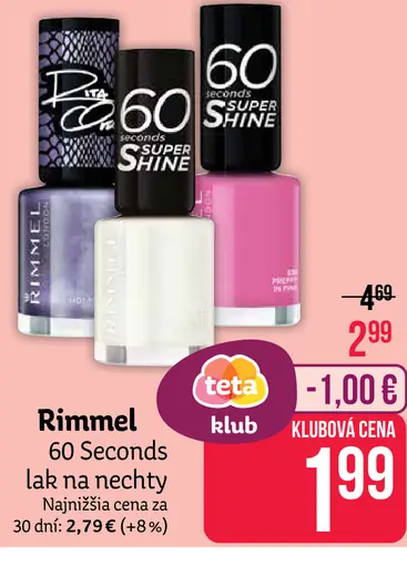 Rimmel 60 Seconds lak na nechty