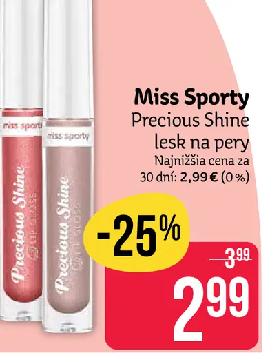 Miss Sporty Precious Shine lesk na pery
