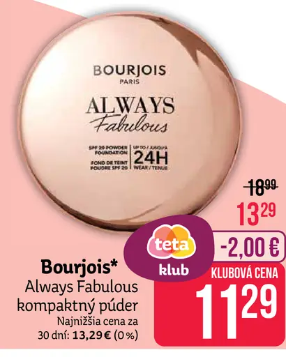 Bourjois Always Fabulous kompaktný púder
