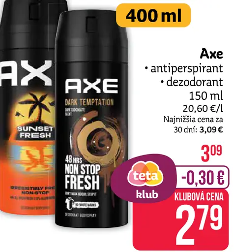 Axe antiperspirant deodorant
