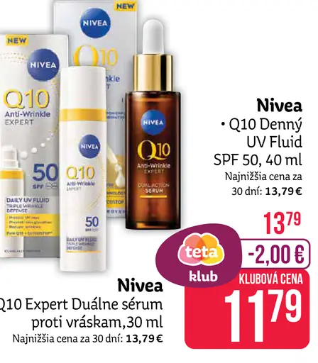 Nivea Q10 Denný UV Fluid SPF 50