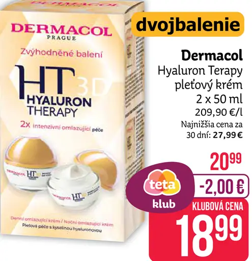 Dermacol Hyaluron Therapy pleťový krém
