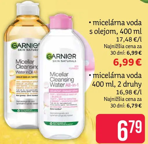Garnier micelárna voda s olejom