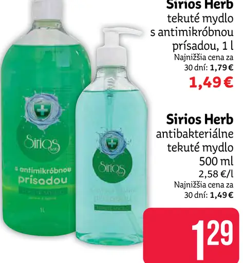 Siriol Herb antibakteriálne tekuté mydlo s antimicrobnou prísadou