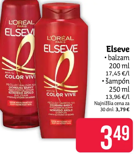Elseve balzam 200 ml / šampón 250 ml
