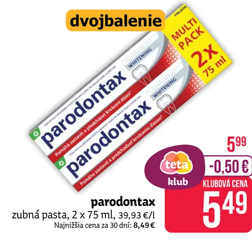 Parodontax zubná pasta