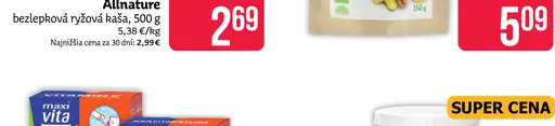 Allnature BIO ryžová kaša