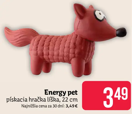 Energy Pet pískačia hračka líška