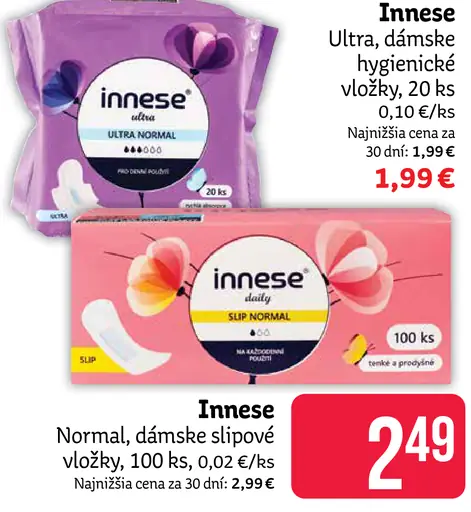 Innesse Ultra dámske hygienické vložky