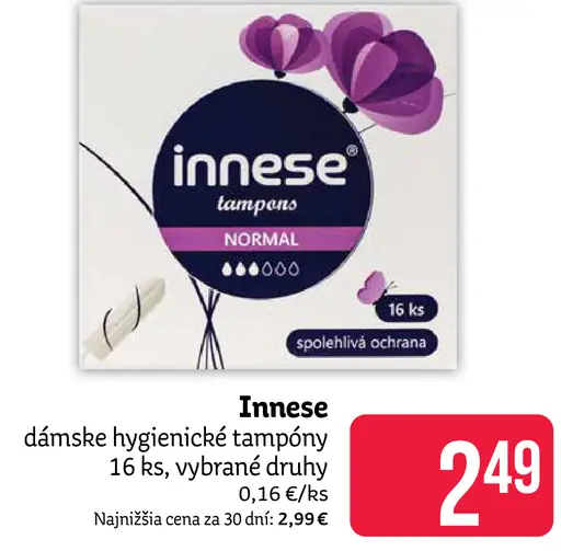 Inesse dámske hygienické tampóny