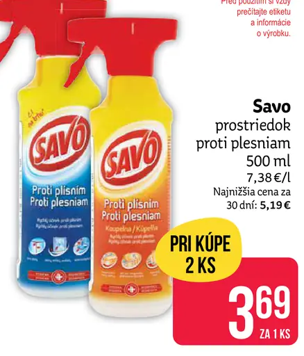 Savo prostriedok proti plesniam 500 ml