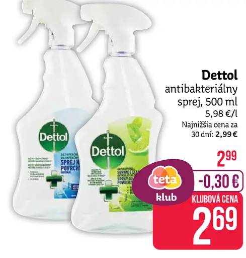 Dettol antibakteriálny sprej 500 ml
