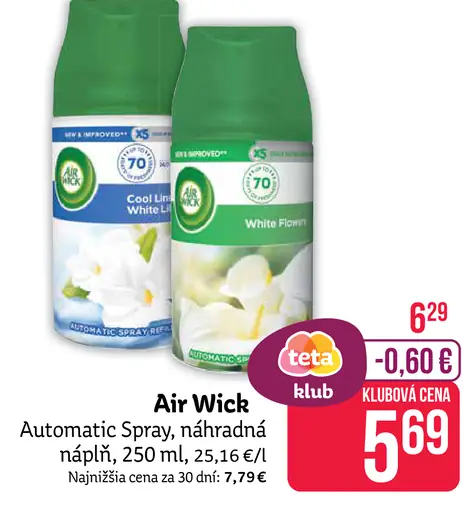 Air Wick Automatic Spray náhradné náplni 250 ml