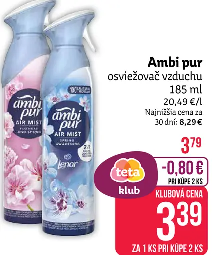 Ambi pur osviežovač vzduchu 185 ml