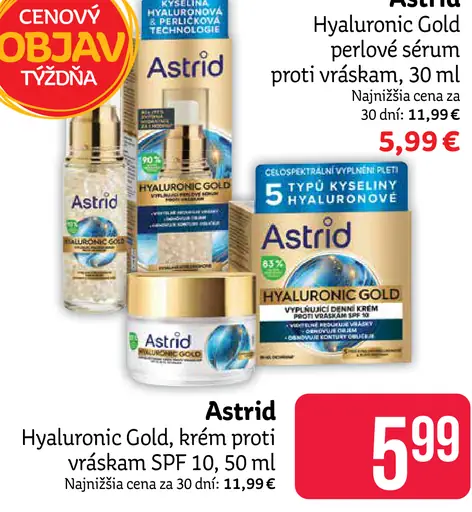 Astrid Hyaluronic Gold pleťový sérum
