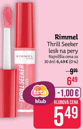 Rimmel Thrill Seeker lesk na pery