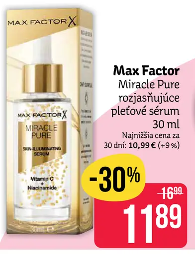 Max Factor Miracle Pure rozjasňujúce pleťové sérum