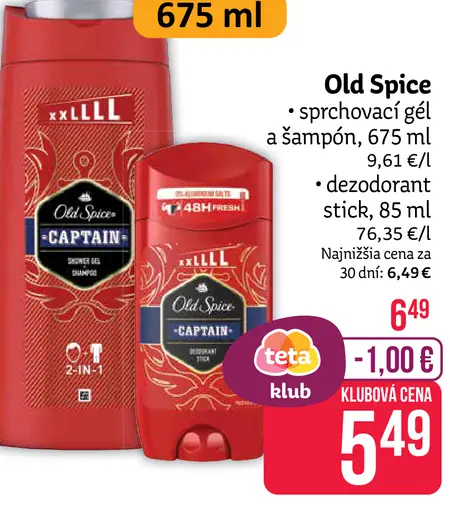 Old Spice Captain sprchový gél a šampón