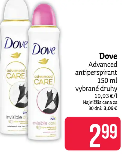 Dove antiperspirant
