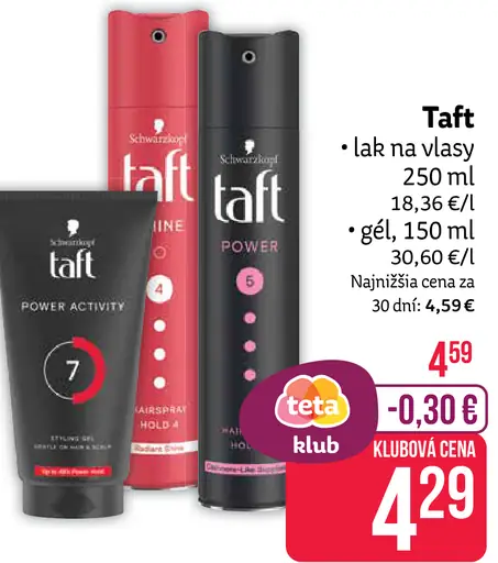 Schwarzkopf Taft lak na vlasy