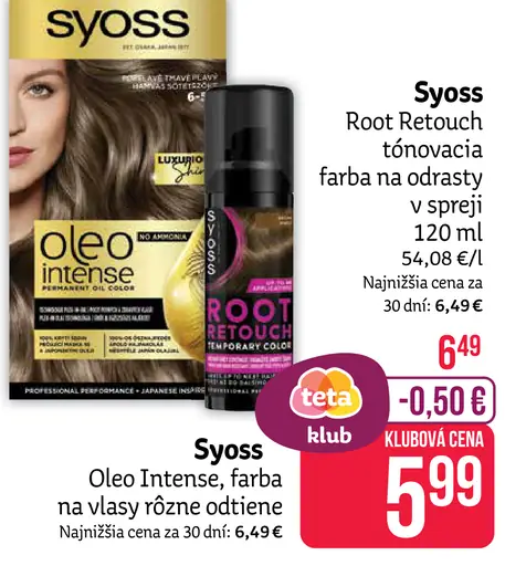 Syoss Oleo Intense Farba na vlasy žiarivo medený 7-77