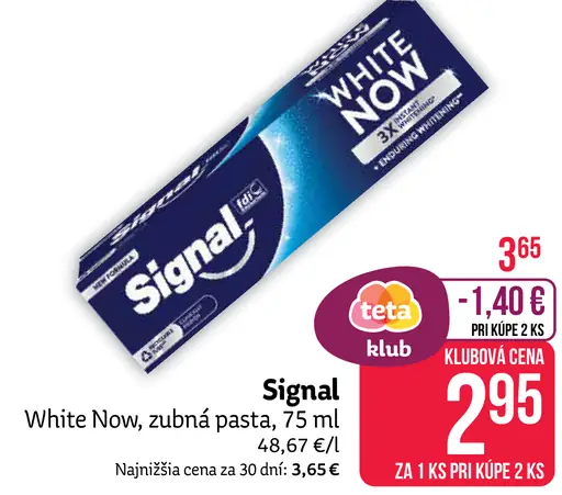 Signal White Now Zubná pasta