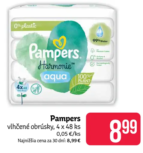 Pampers vlhčené obrúsky
