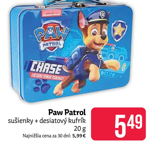 Paw Patrol sušienky + desiatový kufrík