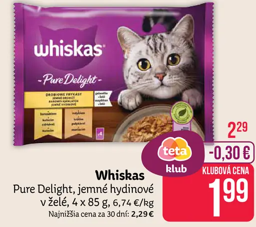 Whiskas Pure Delight jemné hydinové