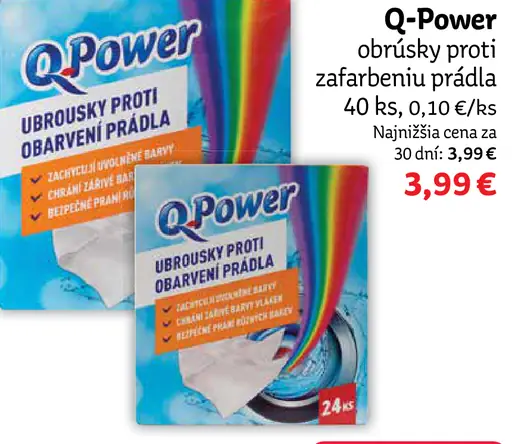 Q-Power obrúsky proti zafarbeniu prádla