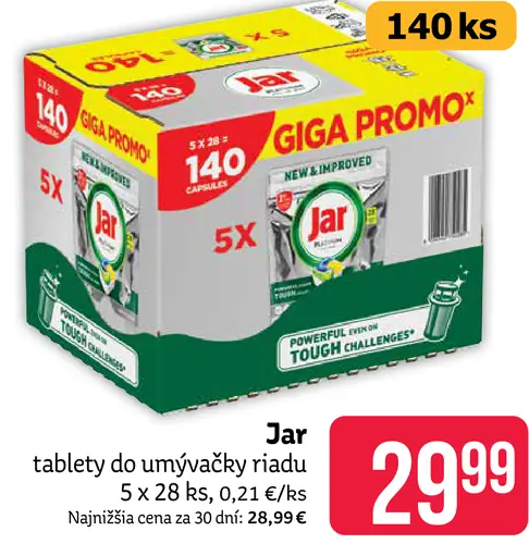 Jar Tablety do umývačky