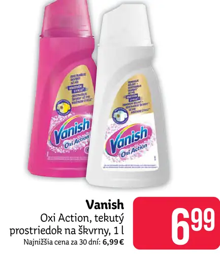 Vanish Oxi Action, tekutý prostriedok na škvrny