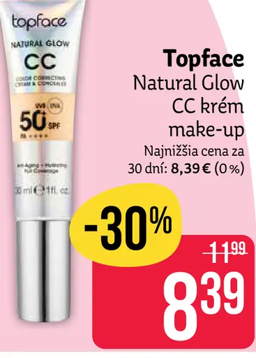 Topface Natural Glow CC cream make-up