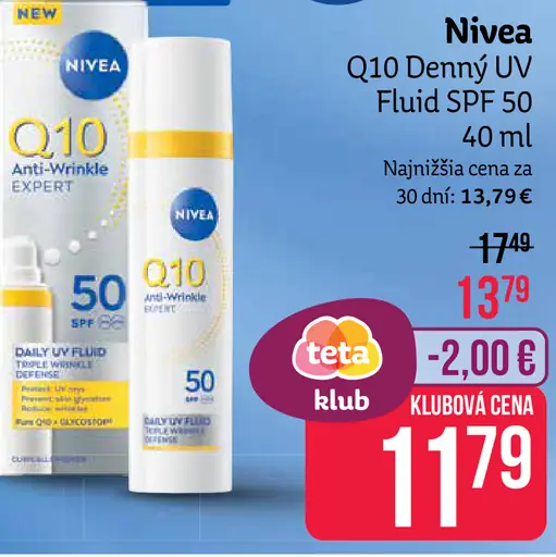 Nivea Q10 Denný UV Fluid SPF 50
