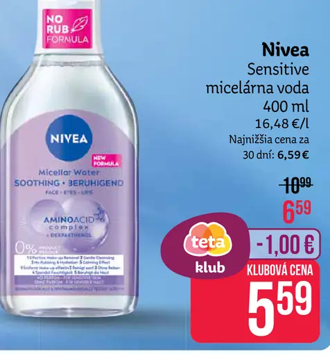 Nivea Sensitive micelárna voda