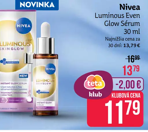 Nivea Luminous Even Glow Sérum