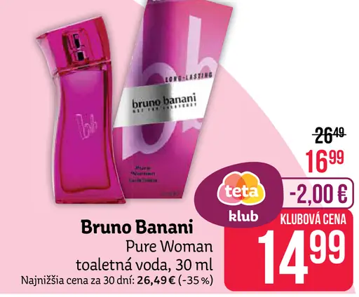 Bruno Banani Pure Woman toaletná voda