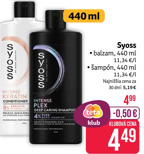 Syoss balzam a šampón na vlasy